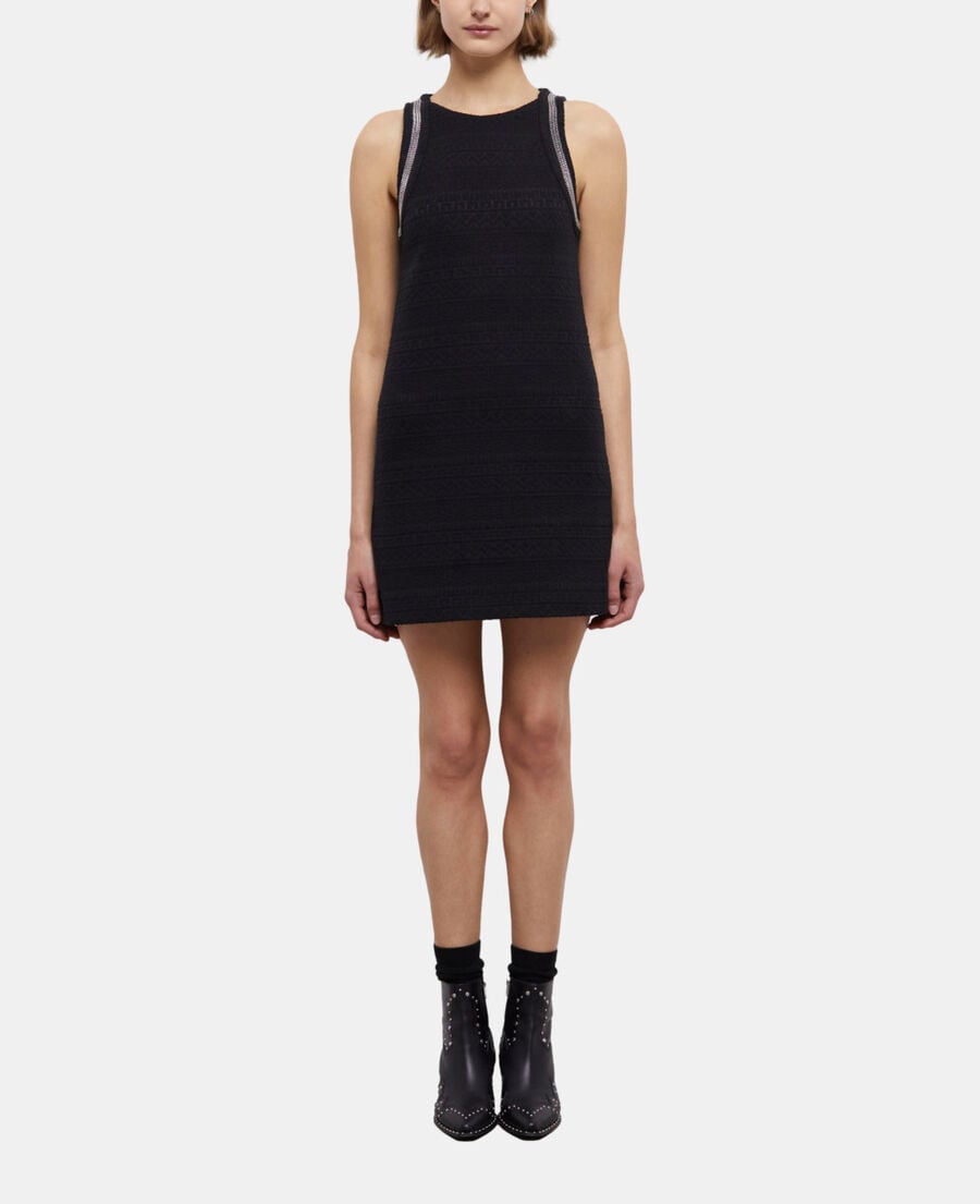 The Kooples MUJER BLACK vestido corto negro