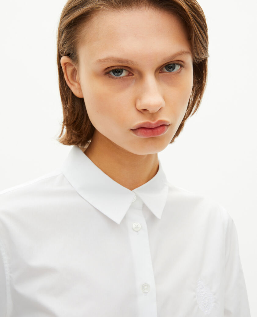 The Kooples WOMEN WHITE white poplin shirt