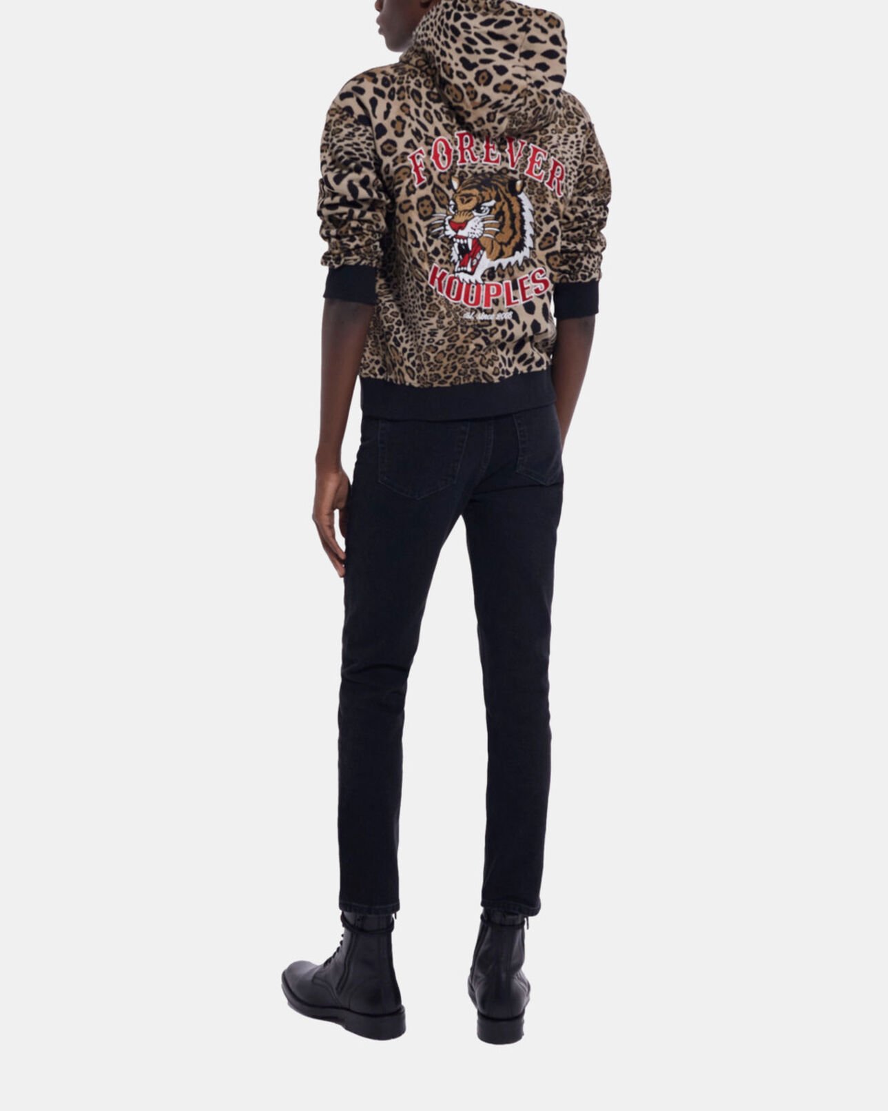 The Kooples WOMEN LEOPARD cotton sweatshirt with leopard print