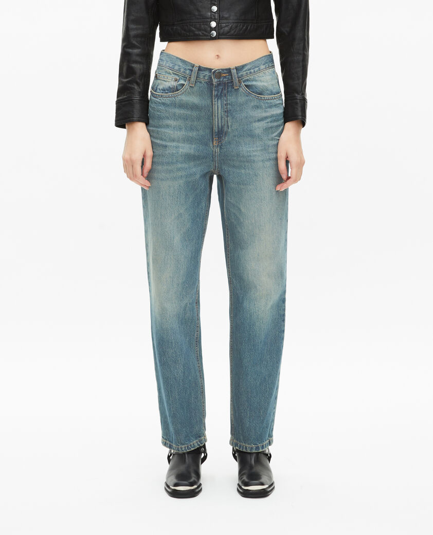 The Kooples WOMEN USED RAPIECE boyfriend bleu jeans