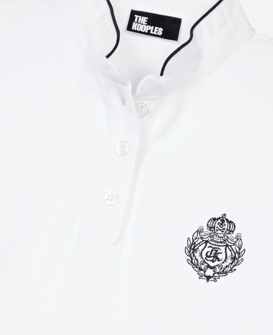 The Kooples MUJER WHITE camisa polo blanca piqu&eacute; algod&oacute;n