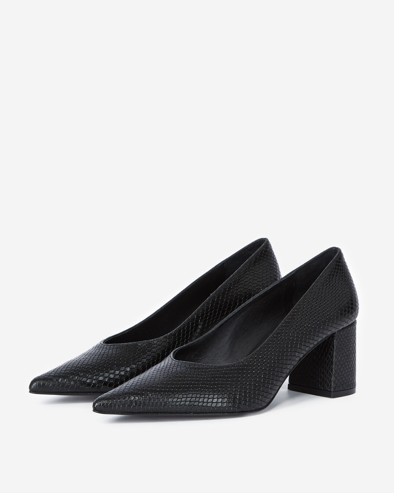 The Kooples FEMME BLACK escarpins noir en cuir