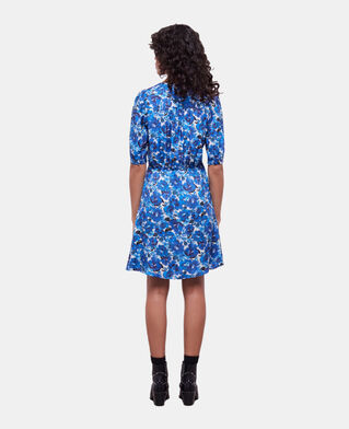 The Kooples MUJER BLUE WHITE vestido cruzado corto estampado