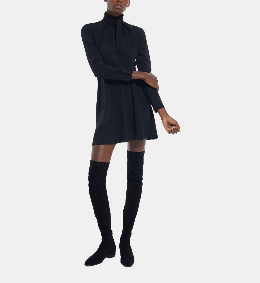 Warehouse pointelle yoke dress cheap