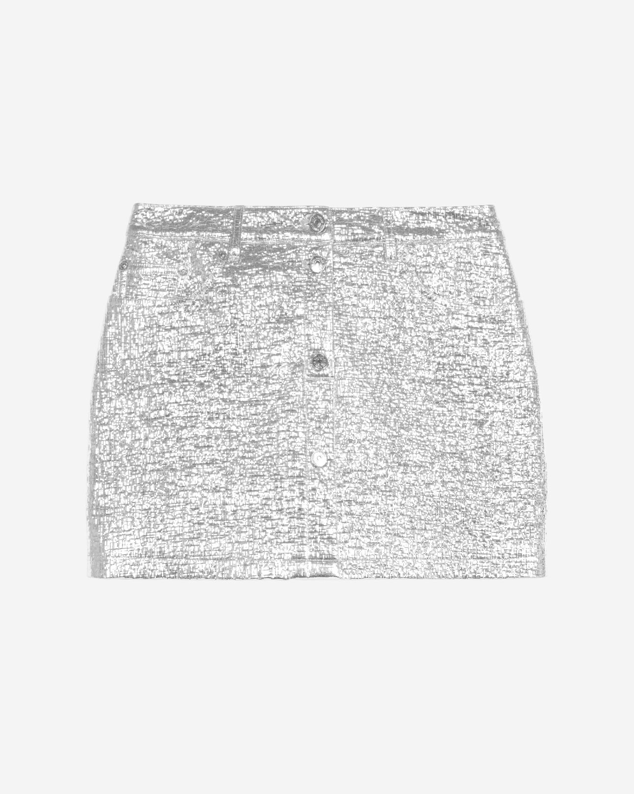 The Kooples FEMME SILVER jupe courte argentée