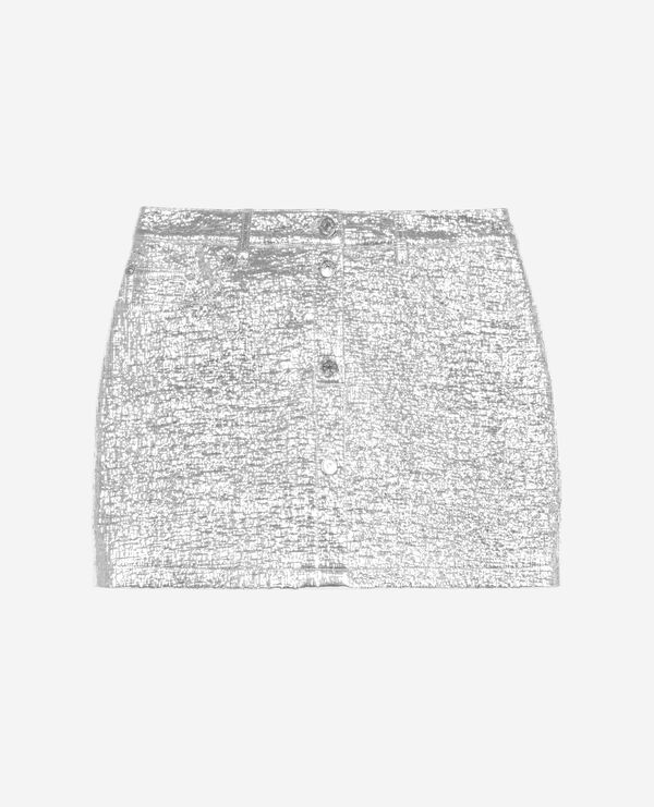 The Kooples MUJER SILVER falda corta plateada