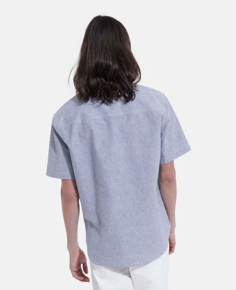 camisa algodón azul cielo manga corta