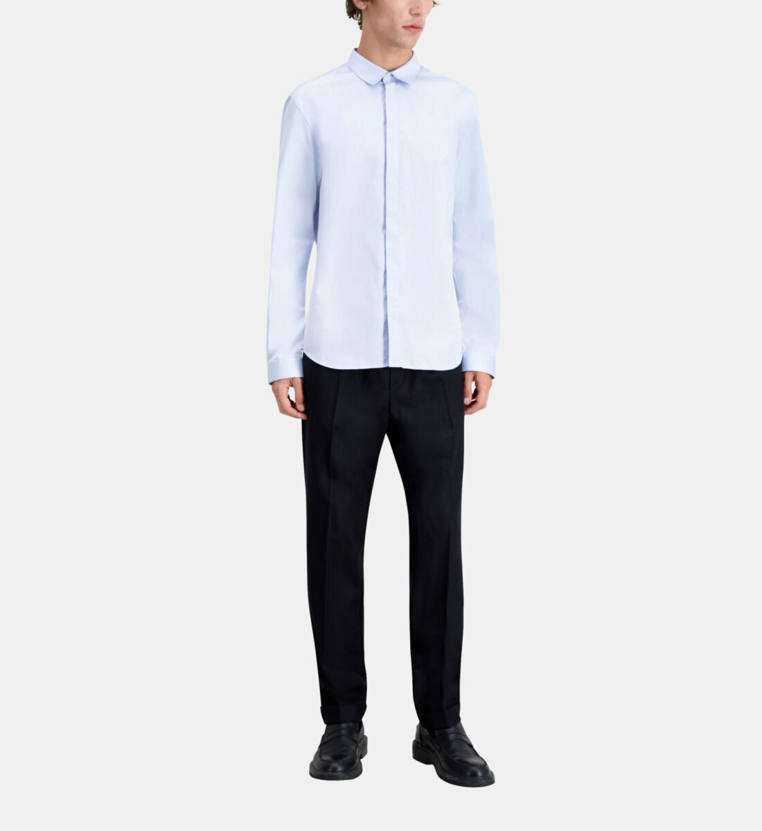 Sky blue discount jeans shirt