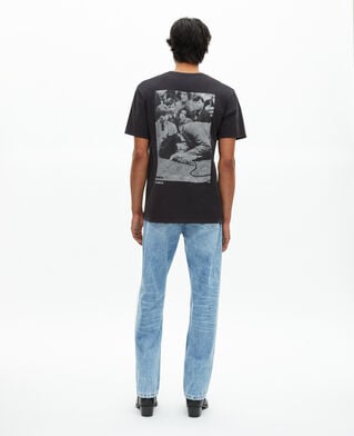 The Kooples UNISEX BLACK WASHED the doors x the kooples gemischtes t-shirt schwarz