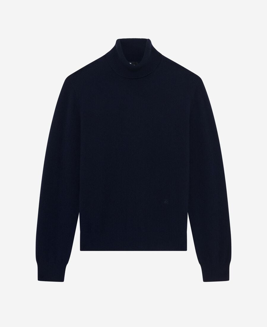 The Kooples H NAVY navy cashmere turtleneck sweater