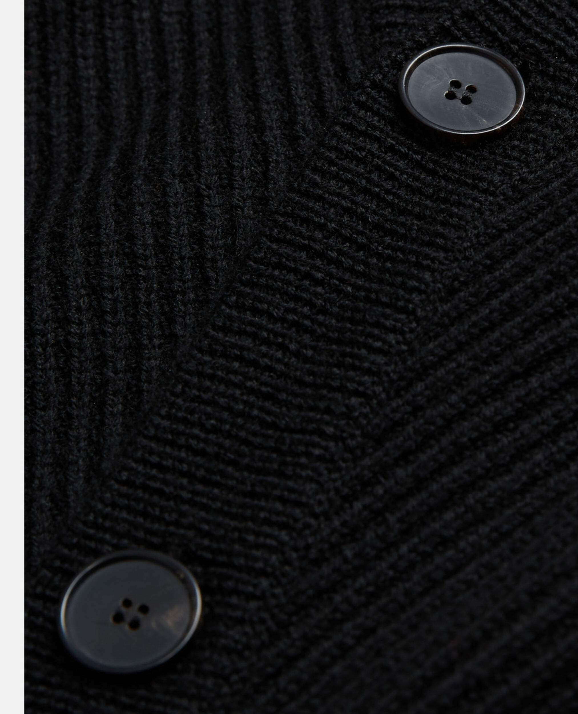 Black wool cardigan, BLACK, hi-res image number null