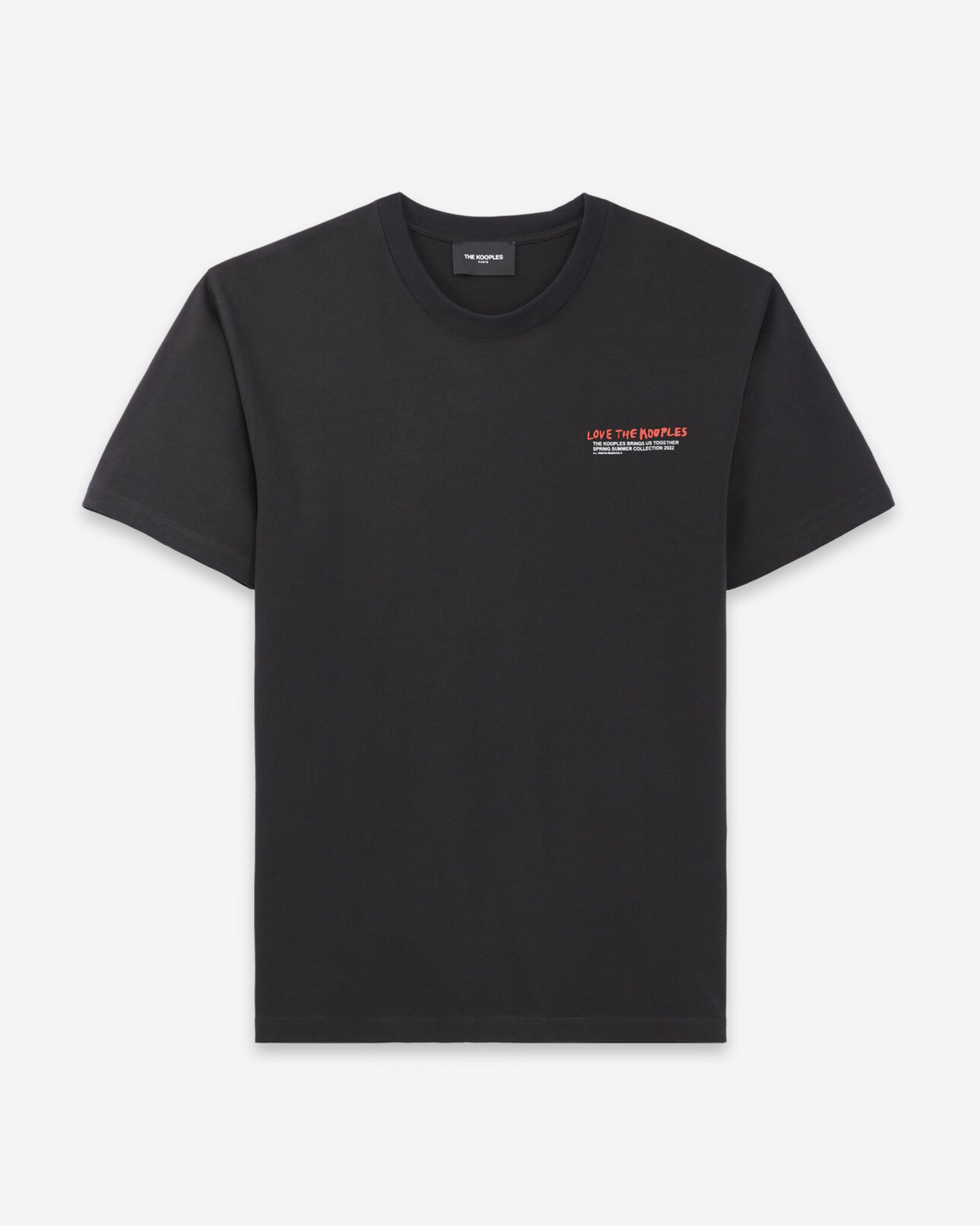 The Kooples MEN BLACK black cotton love the kooples t-shirt