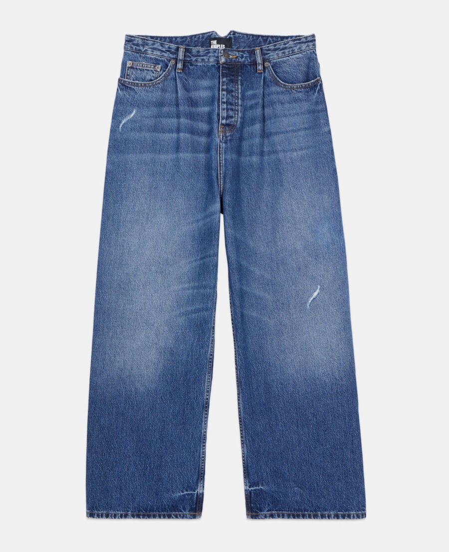 The Kooples H BLUE ELECTRIC dark blue wide-leg jeans