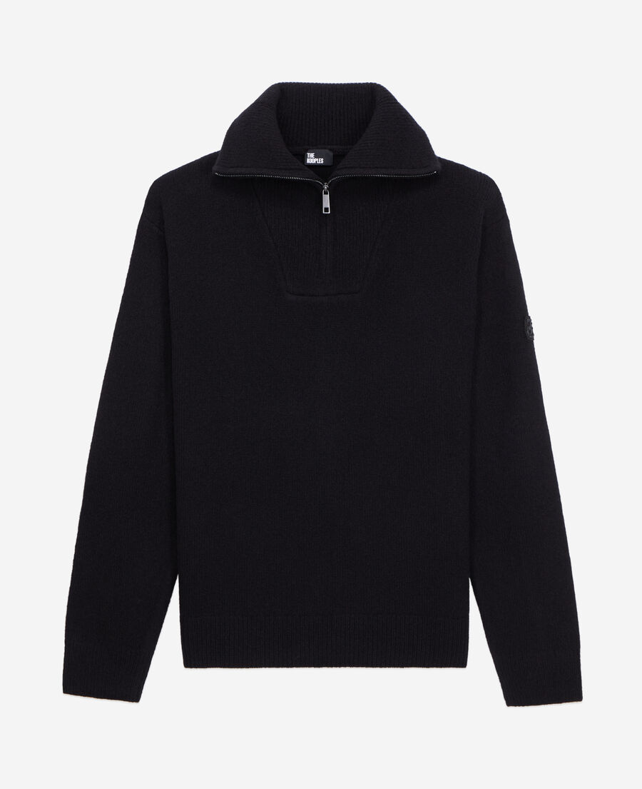 black wool and alpaga blend sweater