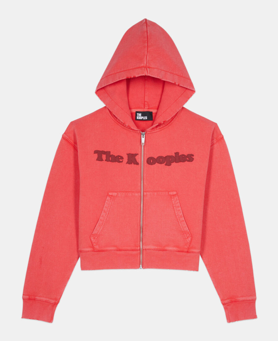 The Kooples WOMEN RUBIS red logo hoodie