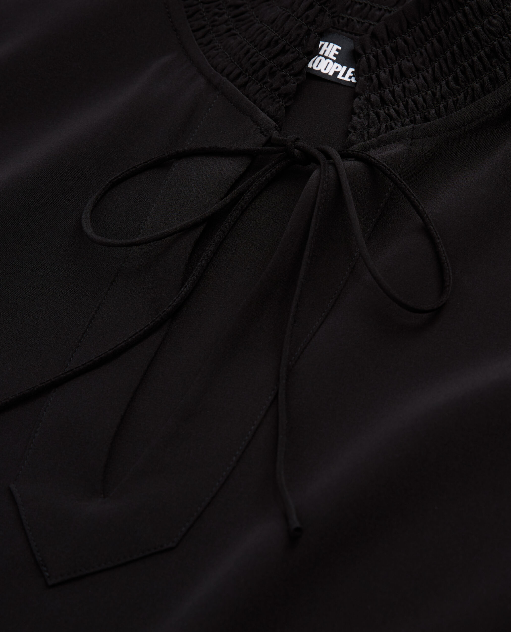 Blouse en soie noire, BLACK, hi-res image number null
