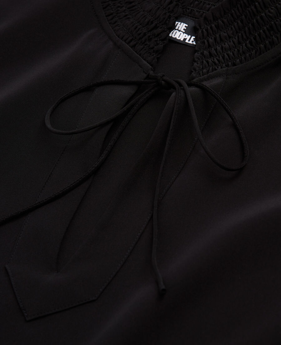 blouse en soie noire