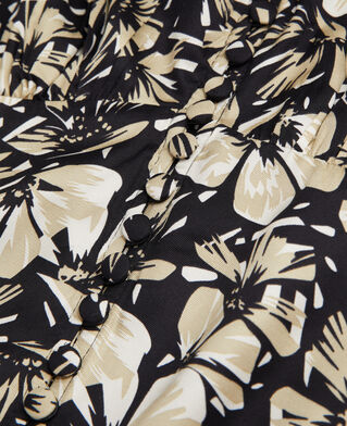 The Kooples WOMEN BLACK BROWN sleeveless long printed dress