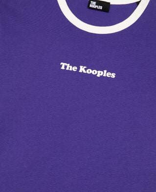 The Kooples FEMME ELECTRIC BLUE t-shirt avec s&eacute;rigraphie violet