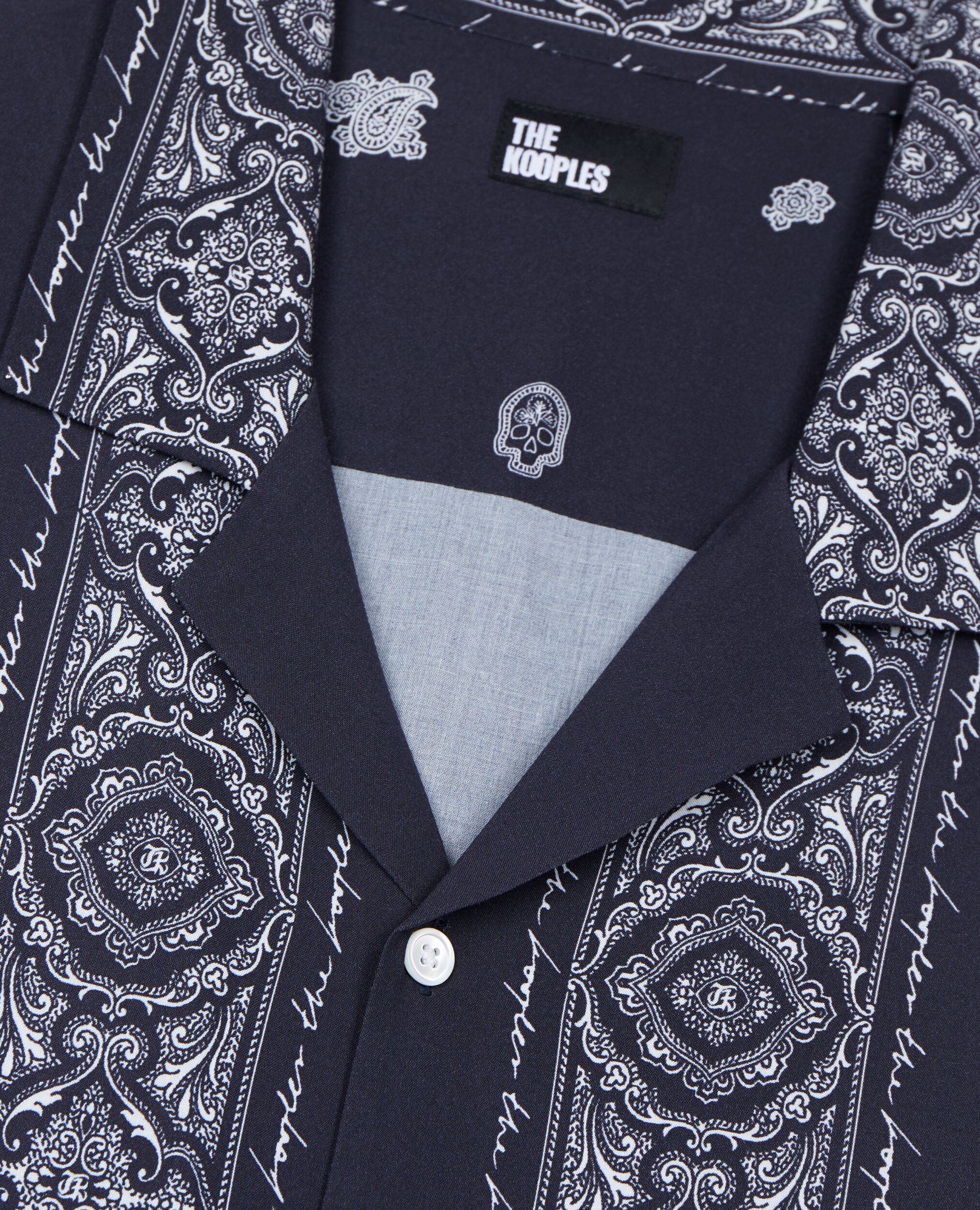 Kurzärmeliges Hemd mit Print, NAVY / WHITE, hi-res image number null