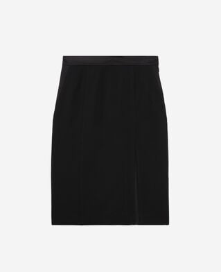 The Kooples WOMEN BLACK black midi pencil skirt
