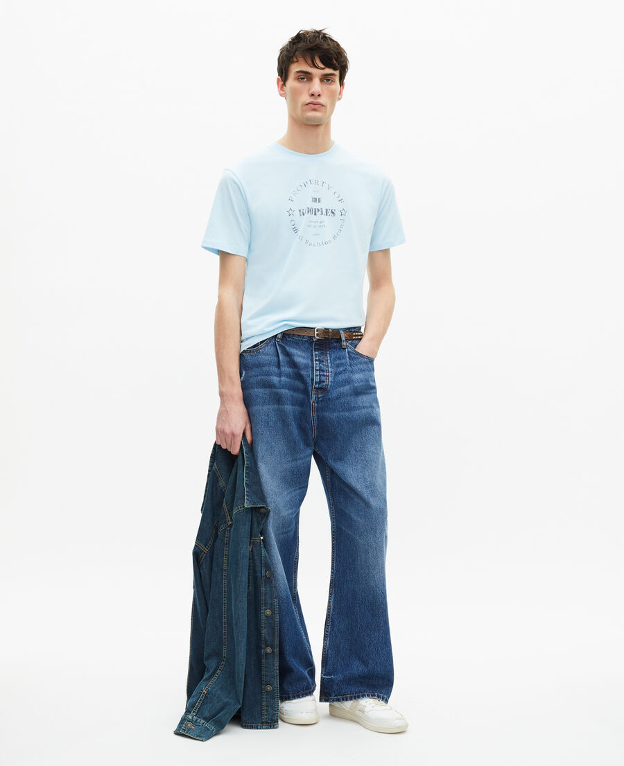 The Kooples H BABY BLUE t-shirt with light blue screen printing