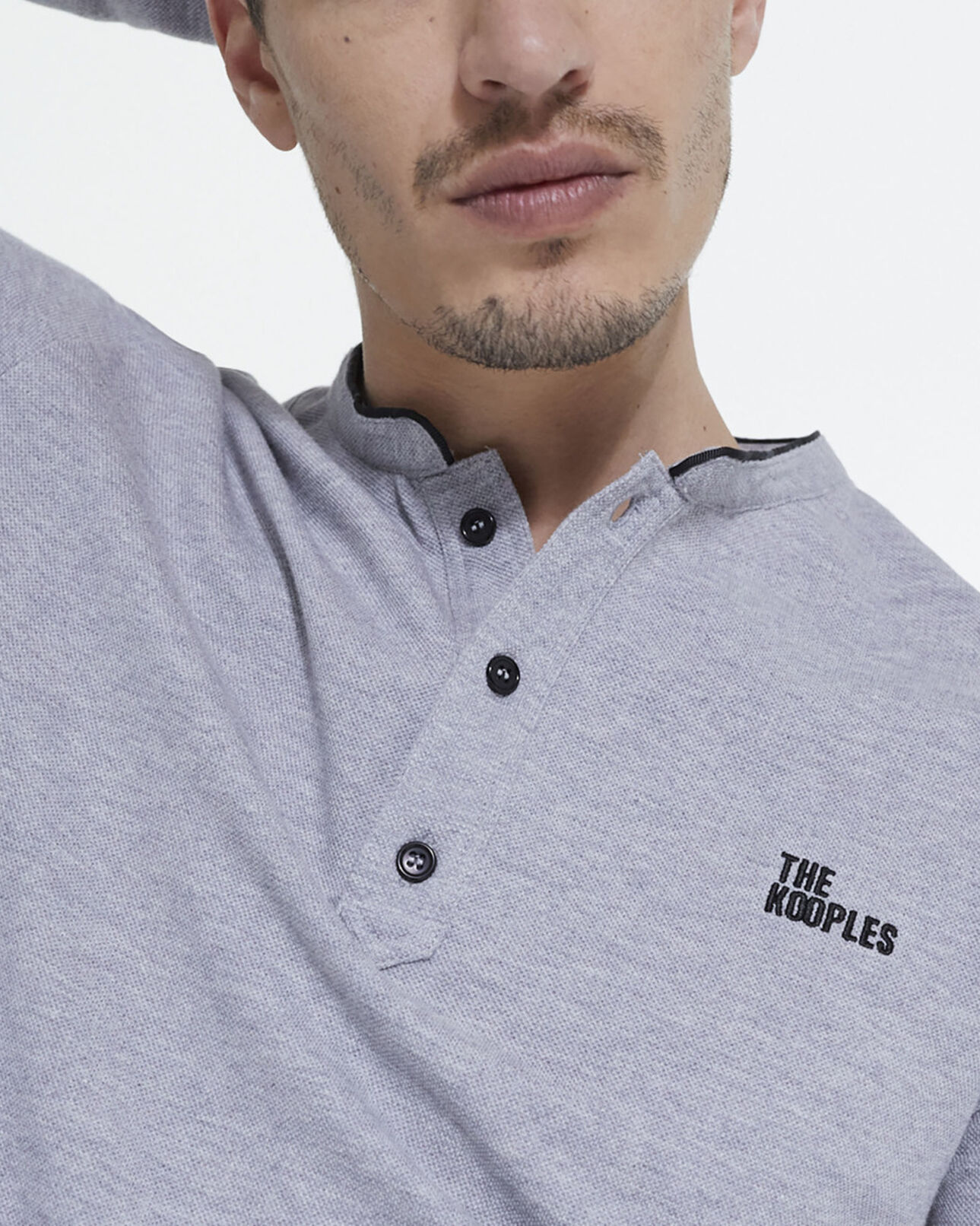 The Kooples MEN GREY MELANGE gray polo