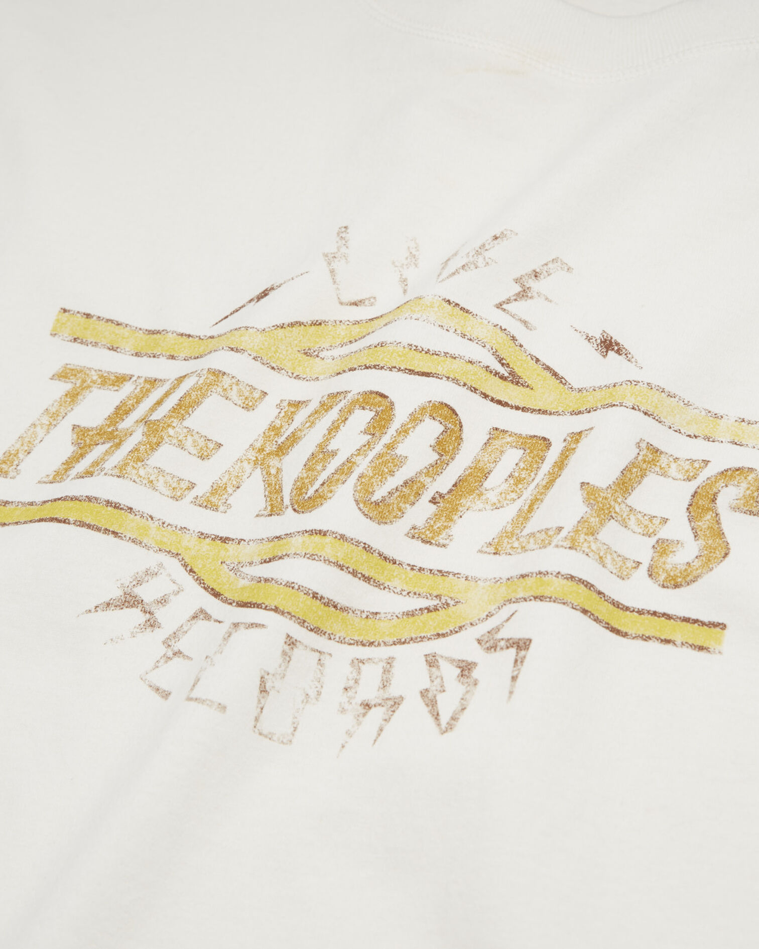 Sleeveless printed ecru cotton T-shirt, ECRU, hi-res image number null