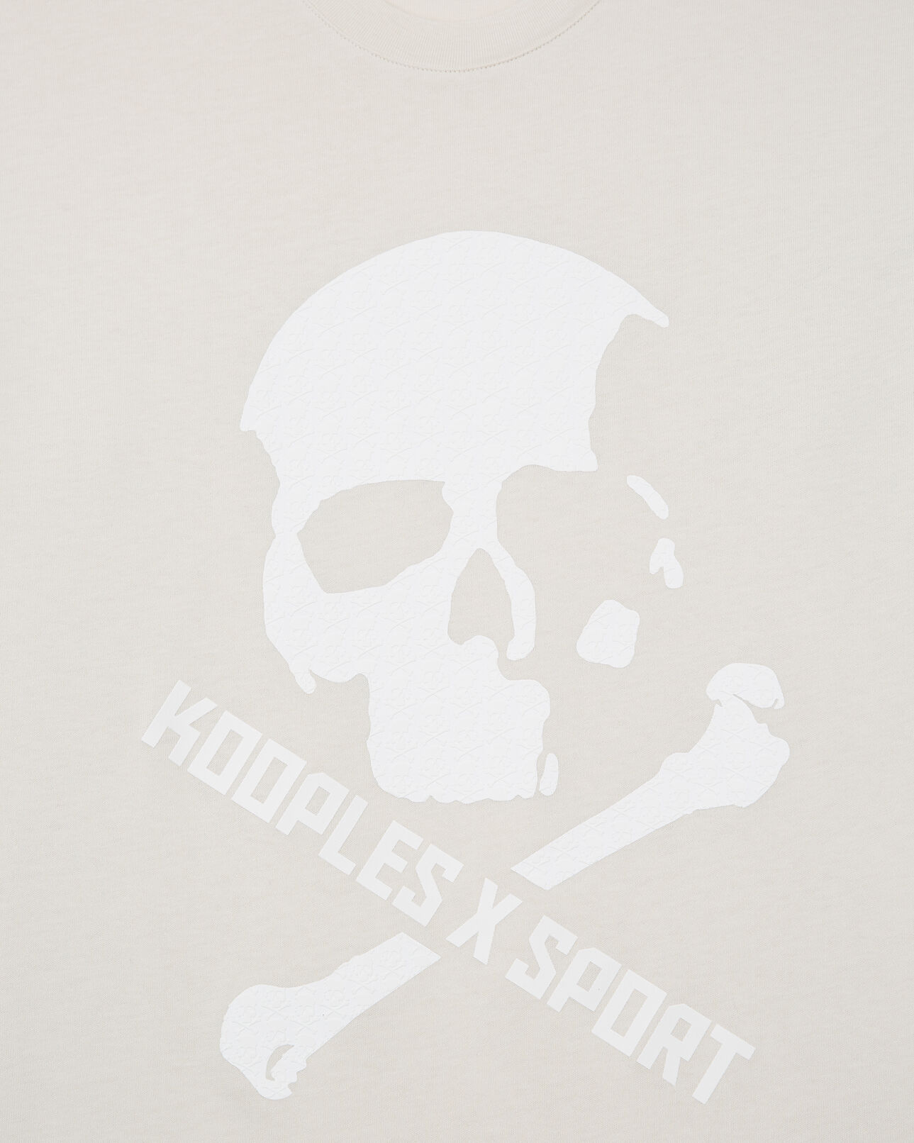 The Kooples HERREN OFF WHITE baumwoll-t-shirt weiß totenkopfmotiv