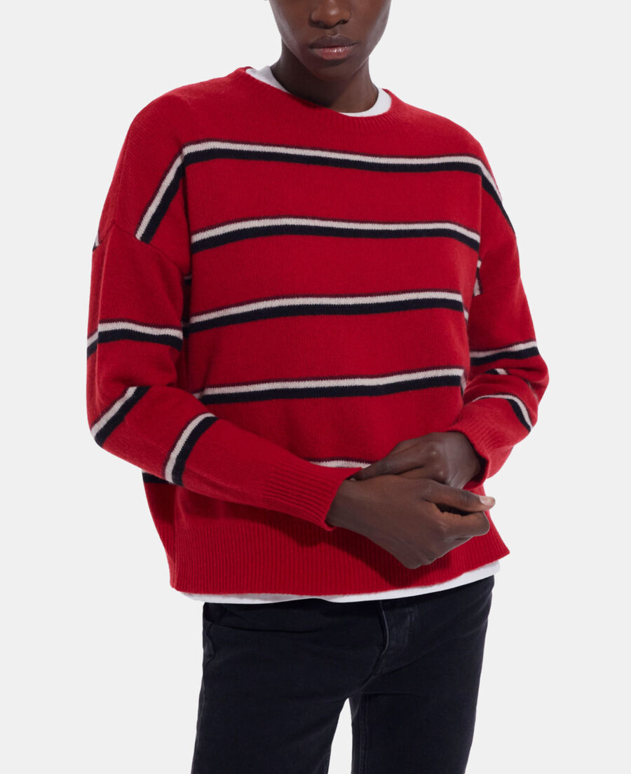red cashmere sweater