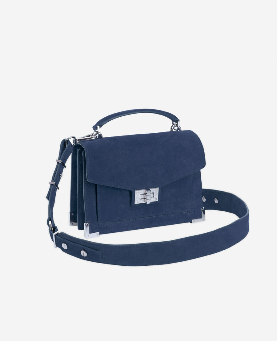 sac emily small en cuir bleu