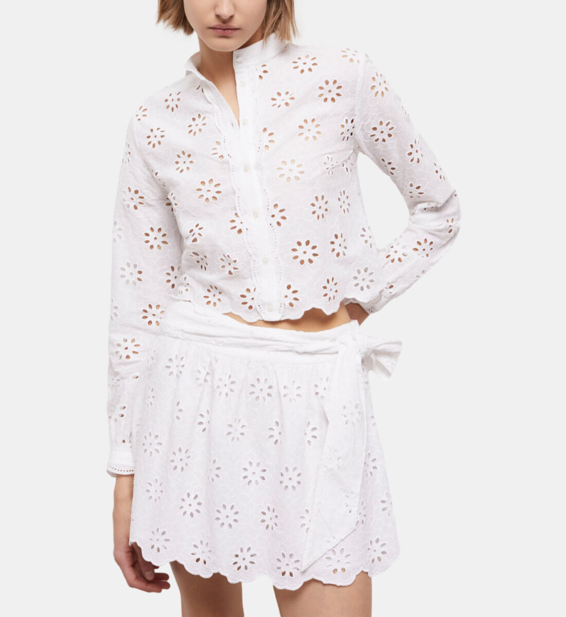 Jupe blanche broderie anglaise shop