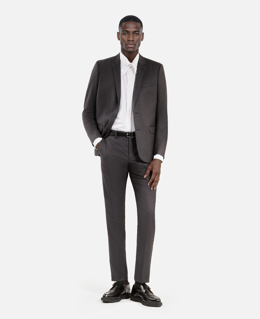 gray wool suit pants