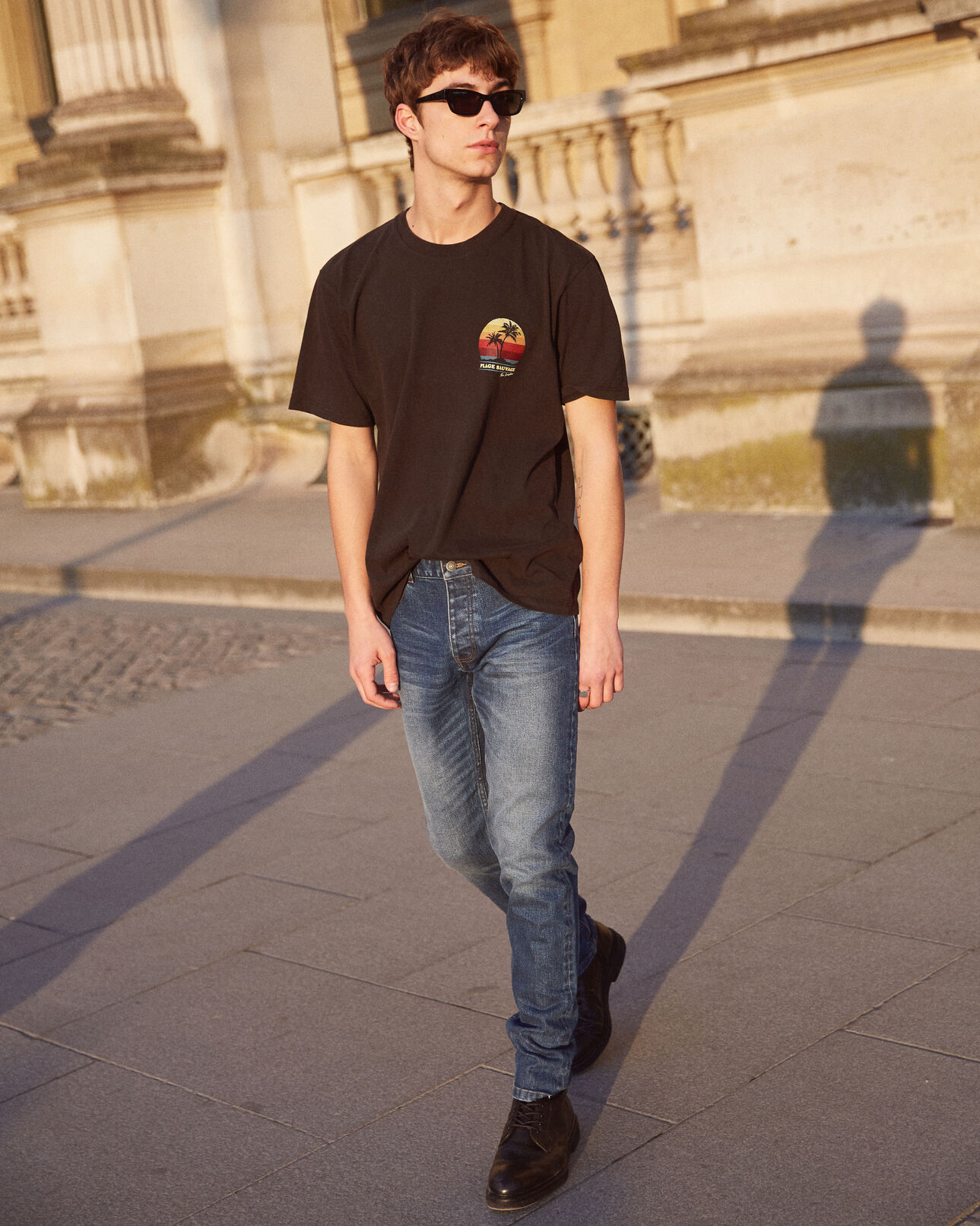 The Kooples MEN VINTAGE BLUE slim blue denim jeans with rips