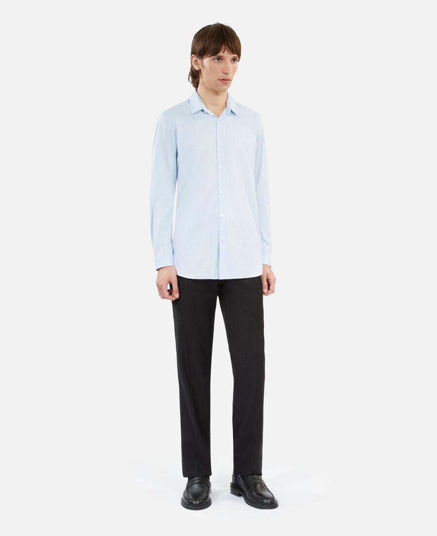 The Kooples HOMME BLUE SKY chemise formelle en popeline bleu ciel