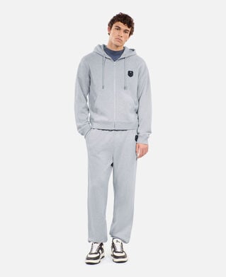 The Kooples MEN GREY MELANGE grey blazon tracksuit trousers