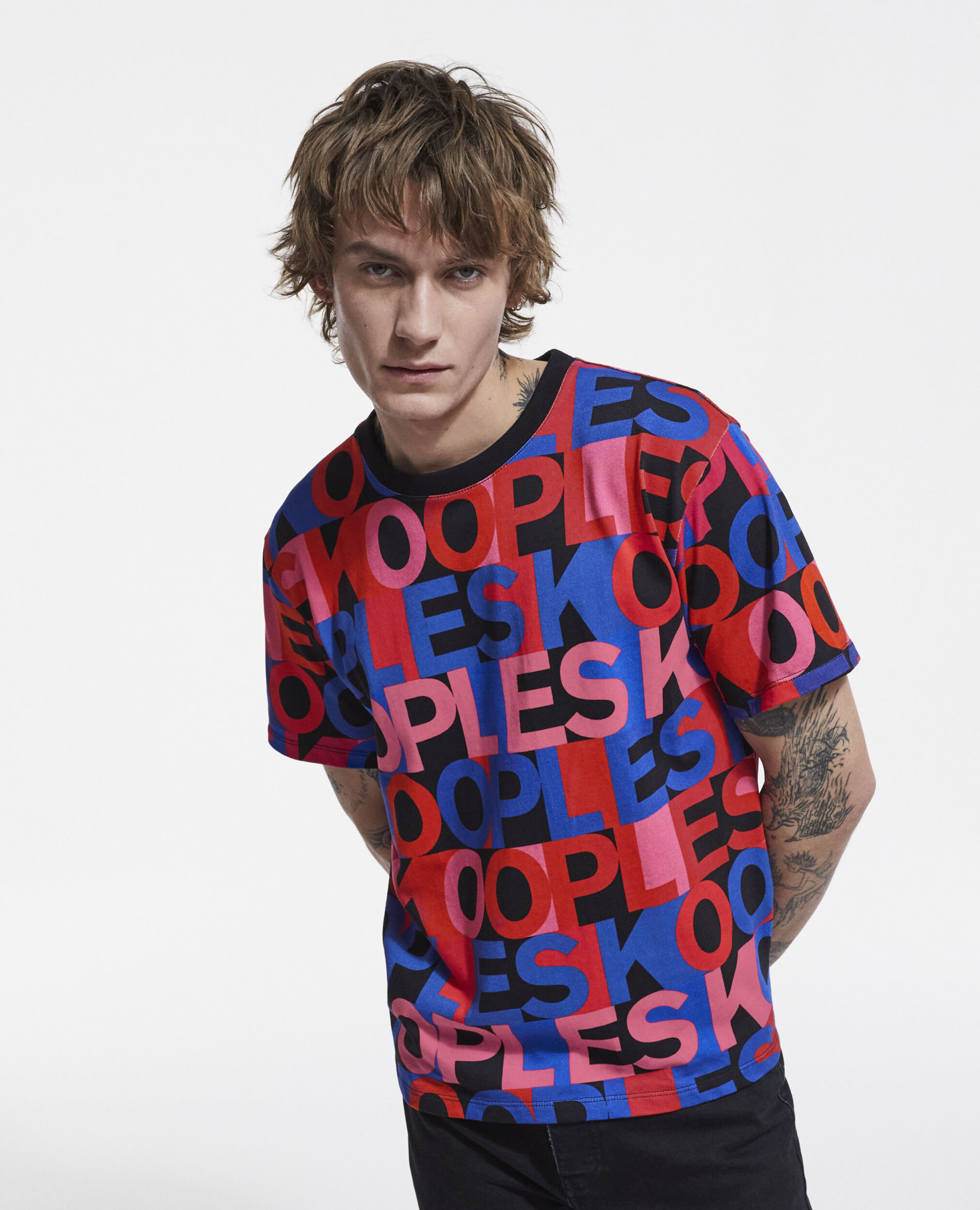 Tee shirt top homme multicolore