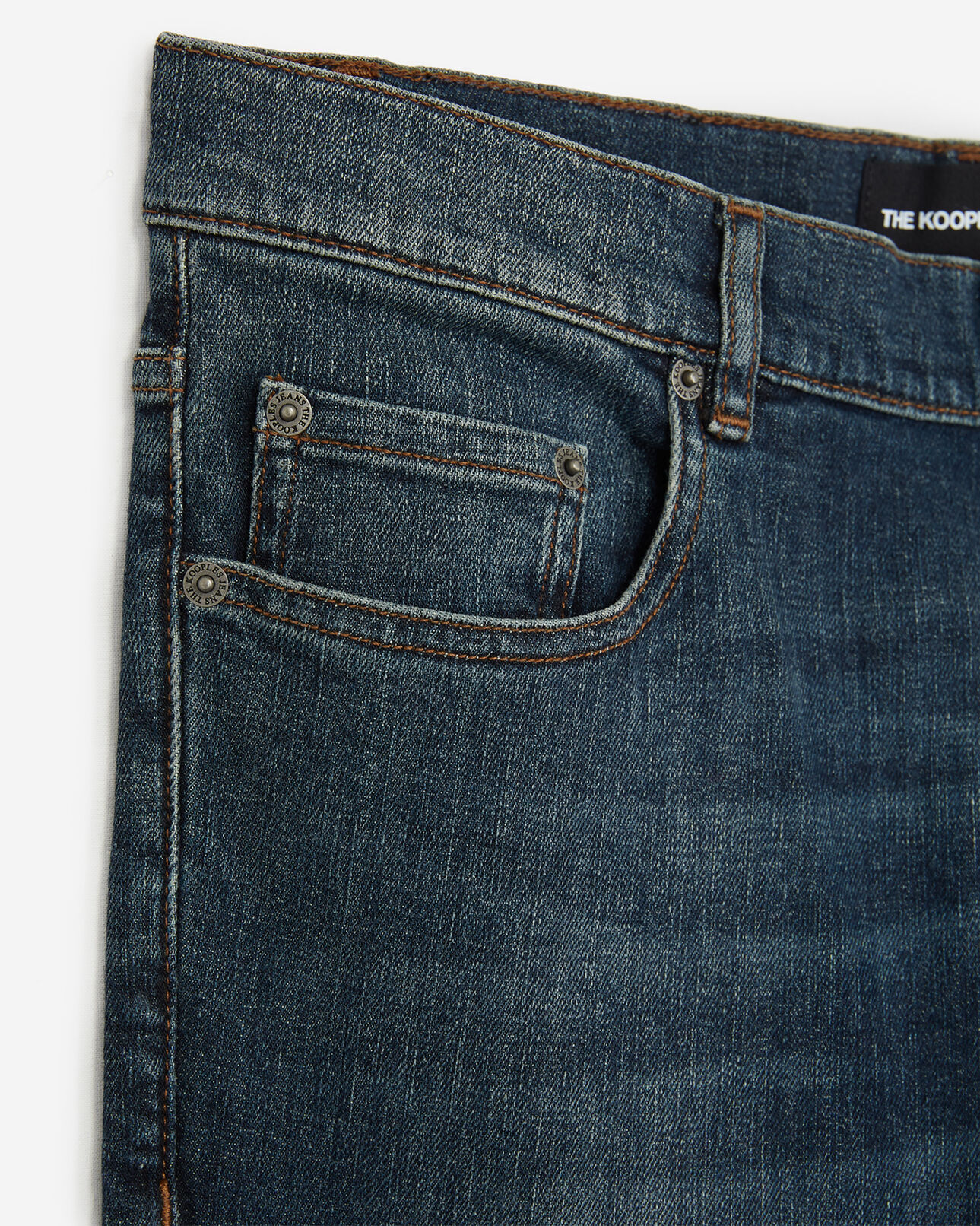The Kooples MEN VINTAGE BLUE slim blue denim jeans with rips
