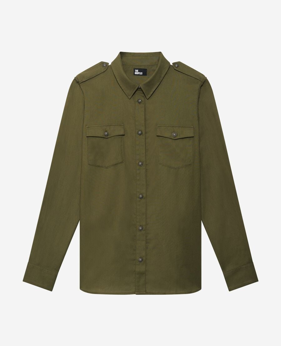 The Kooples WOMEN KAKI khaki shirt