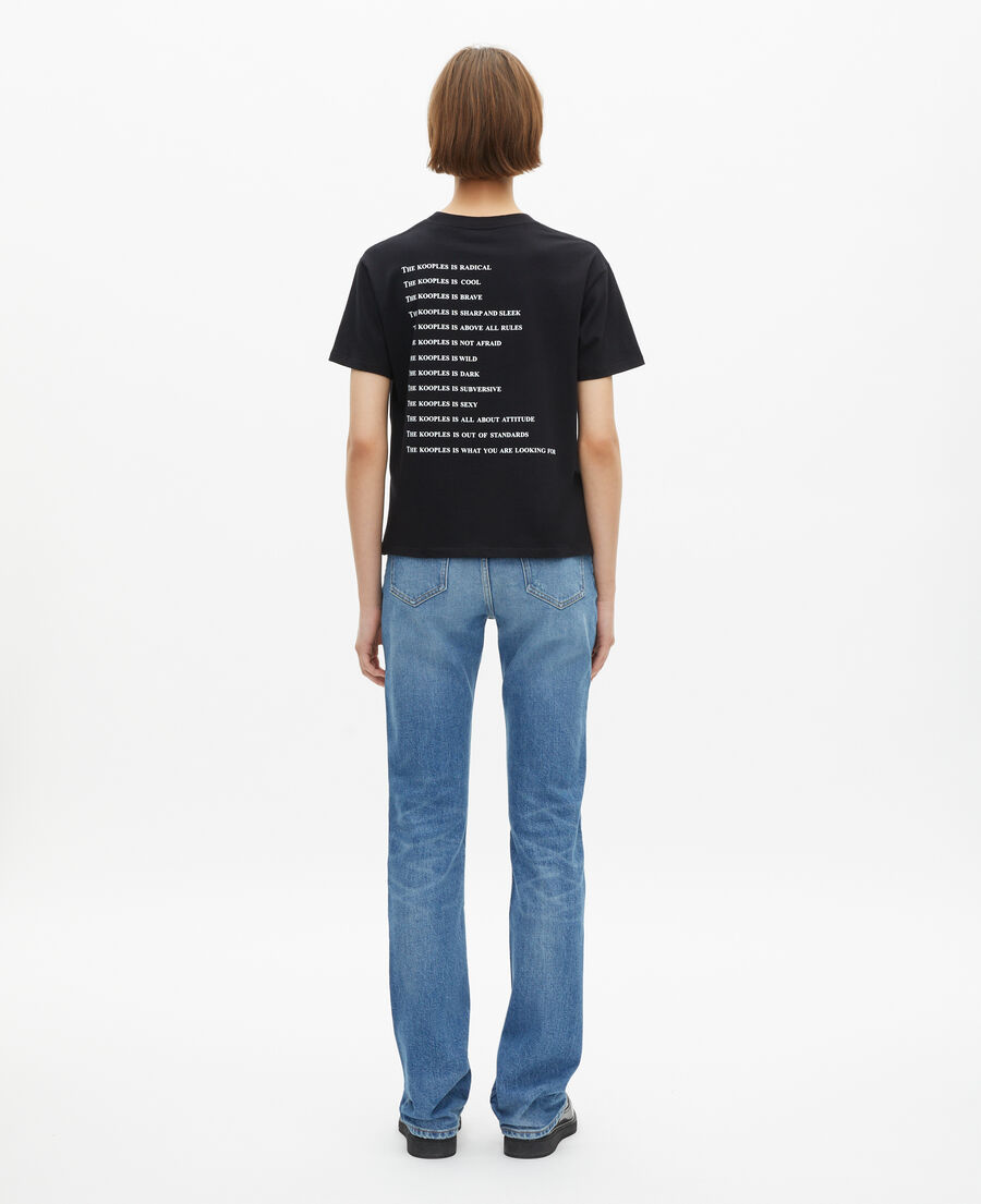 The Kooples WOMEN BLACK black what is noir print t-shirt