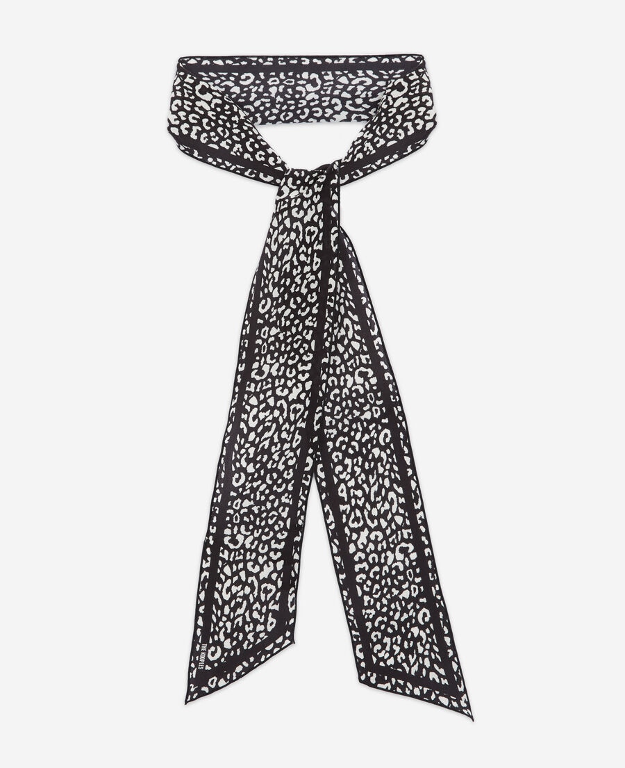 black leopard print scarf