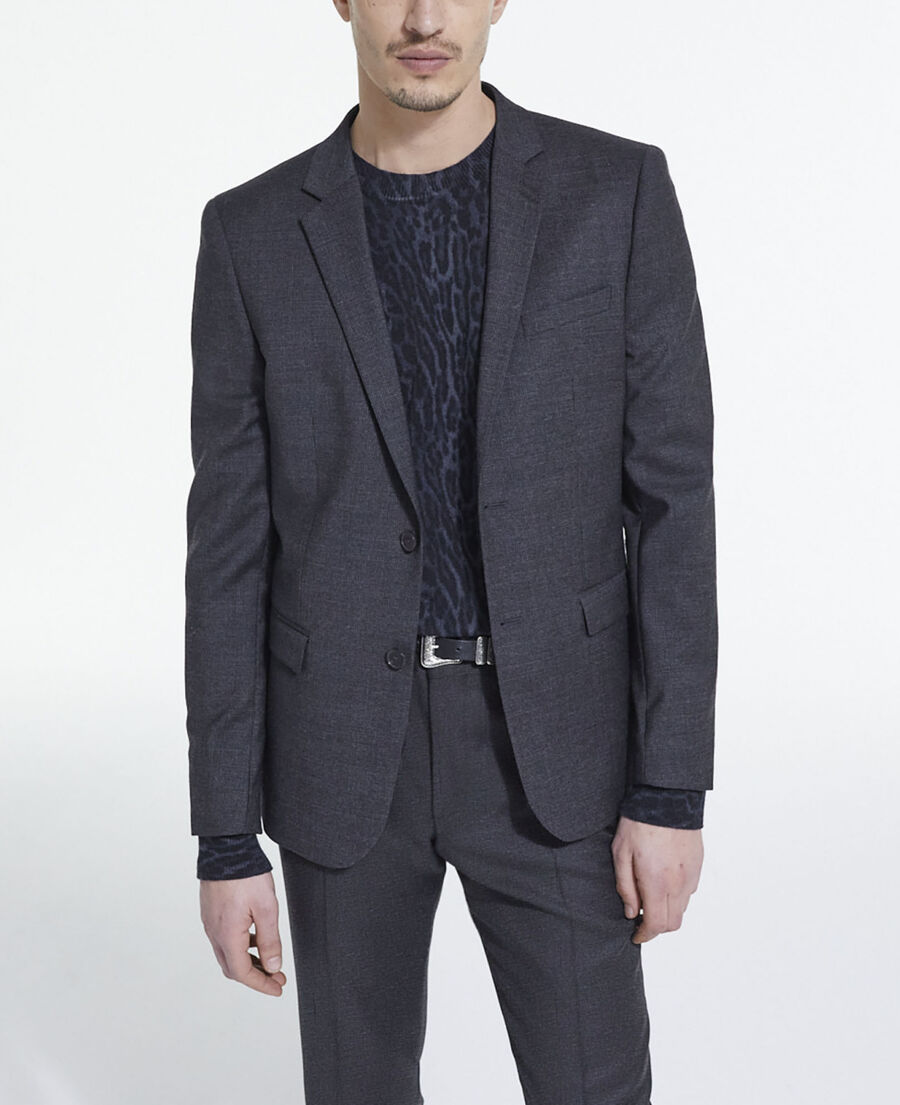 black wool suit jacket