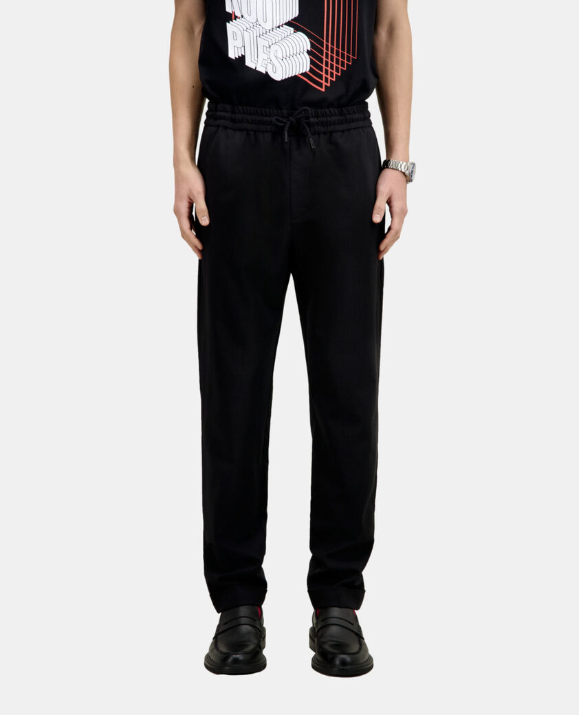 The Kooples MEN BLACK black flannel trousers