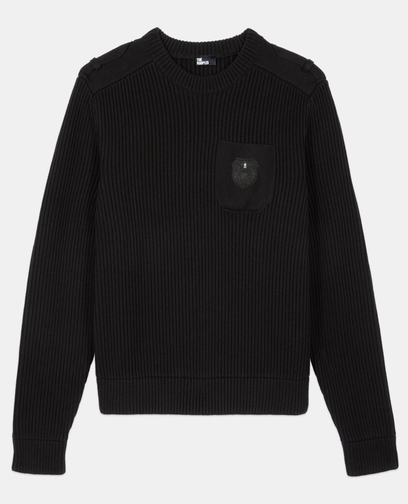 The Kooples MEN BLACK black cotton sweater