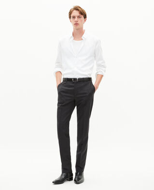 The Kooples HOMME WHITE chemise formelle slim en popeline blanche