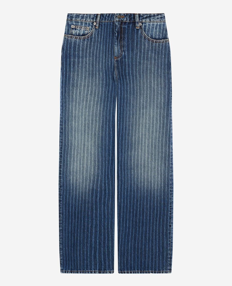 The Kooples WOMEN BABY BLUE blue pinstripe jeans