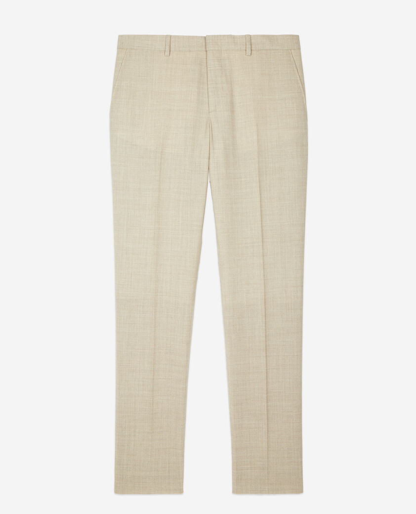 The Kooples HOMME BEIGE pantalon de costume en laine coupe ajust&eacute;e beige