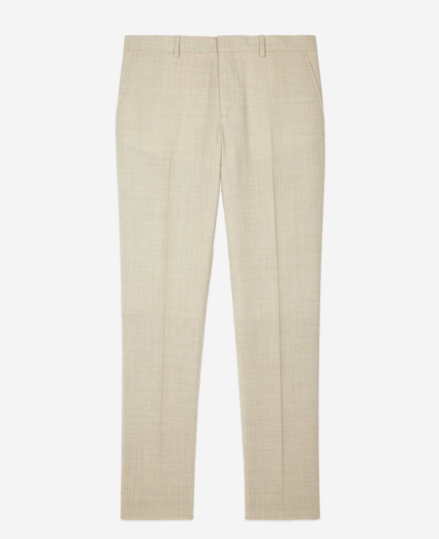 The Kooples HOMBRE BEIGE pantalones de traje de lana beige de corte entallado