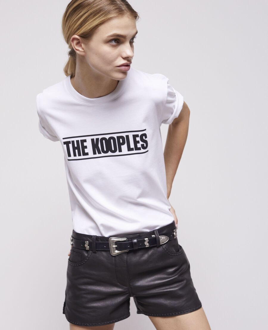 t-shirt femme logo the kooples blanc