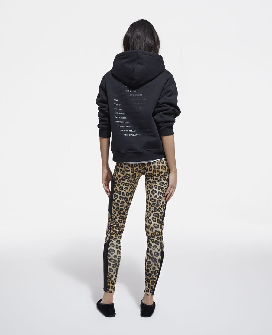 leopard print technical leggings